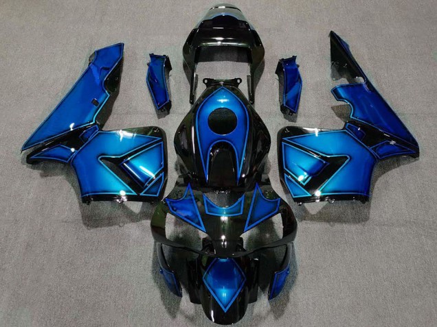 Blau Glänzendes Schwarz 2003-2004 Honda CBR600RR Motorrad Verkleidung