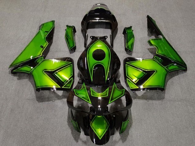 Grün Glänzendes Schwarz 2003-2004 Honda CBR600RR Motorrad Verkleidung