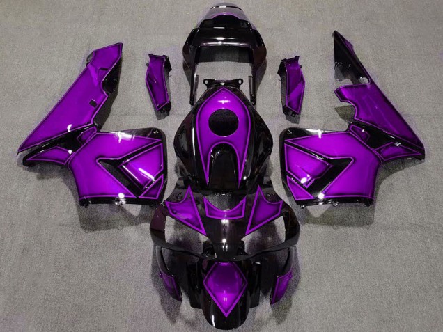 Lila Glänzendes Schwarz 2003-2004 Honda CBR600RR Motorrad Verkleidung