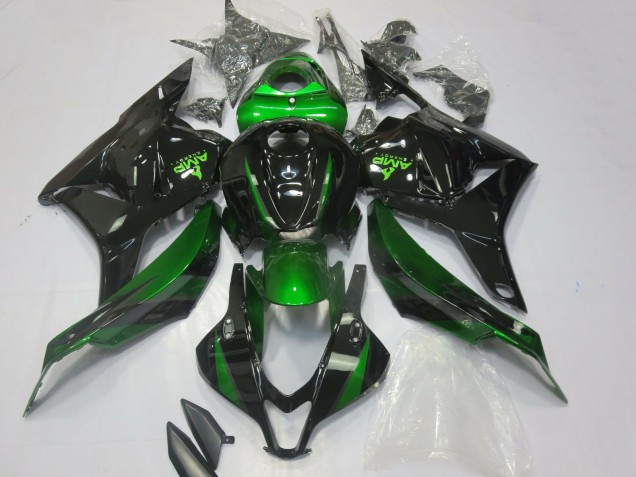 Grün Glänzendes Schwarz 2009-2012 Honda CBR600RR Motorrad Verkleidung