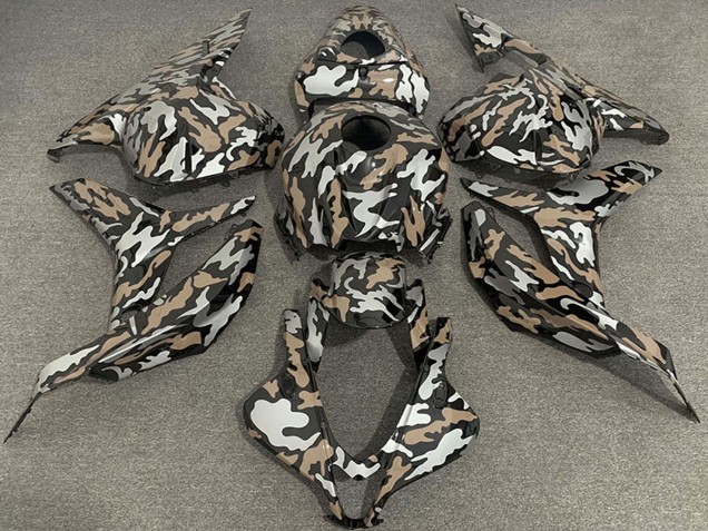 Tan Silber Camouflage 2009-2012 Honda CBR600RR Motorrad Verkleidung