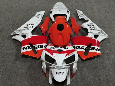 Orange Weiß Rot Glänzendes Schwarz Repsol Stil 2005-2006 Honda CBR600RR Motorrad Verkleidung