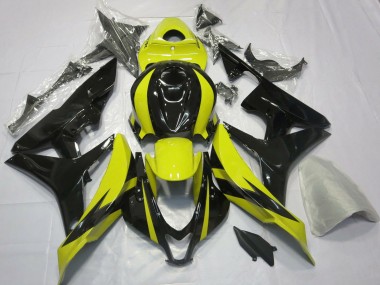 Gelb Glänzendes Schwarz OEM Stil 2007-2008 Honda CBR600RR Motorrad Verkleidung