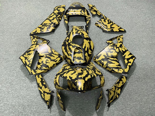 Gelb Schwarz Camouflage 2003-2004 Honda CBR600RR Motorrad Verkleidung