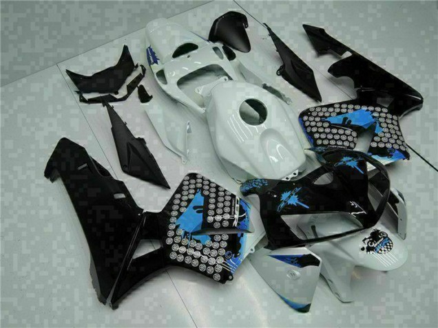Weiß Schwarz Grün 2005-2006 Honda CBR600RR Motorrad Verkleidung