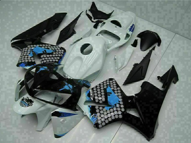 Weiß Schwarz Grün 2005-2006 Honda CBR600RR Motorrad Verkleidung