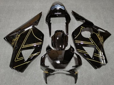 Glänzendes Schwarz Gold 2002-2003 Honda CBR954RR Motorrad Verkleidung