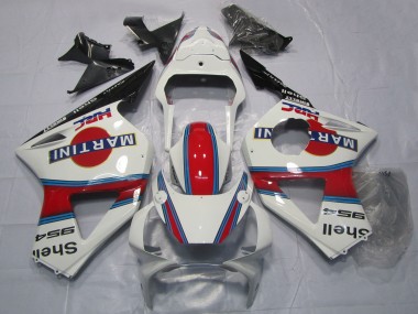 Weiß Rot Schwarz Martini 2002-2003 Honda CBR954RR Motorrad Verkleidung