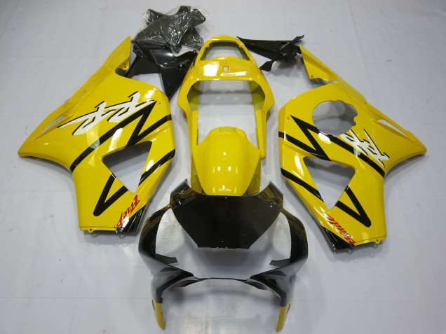 Gelb Glänzendes Schwarz 2002-2003 Honda CBR954RR Motorrad Verkleidung