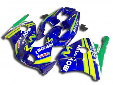 Blau Gelb Grün MoviStar Rot Castrol 1990-1998 Honda CBR250RR Motorrad Verkleidung