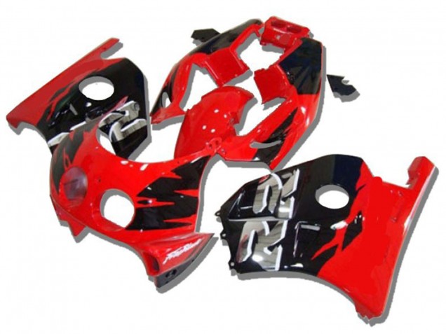 Rot Glänzendes Schwarz Silber RR 1990-1998 Honda CBR250RR Motorrad Verkleidung