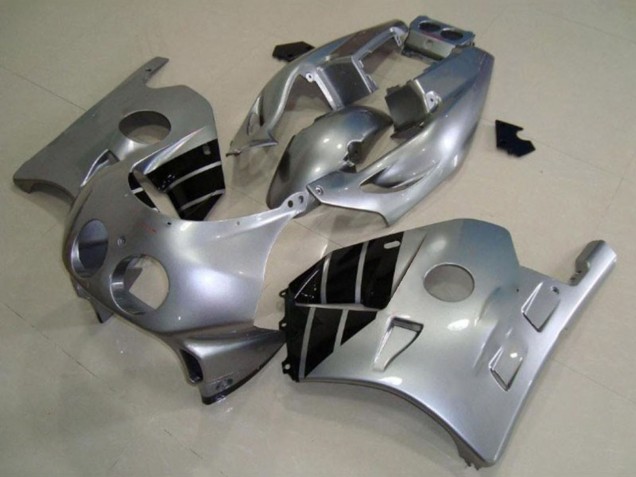 Silber Glänzendes Schwarz 1990-1998 Honda CBR250RR Motorrad Verkleidung
