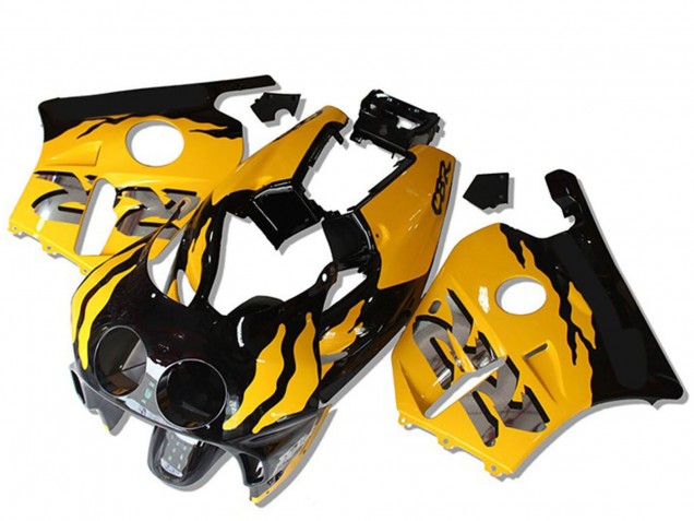 Gelb Glänzendes Schwarz RR 1990-1998 Honda CBR250RR Motorrad Verkleidung