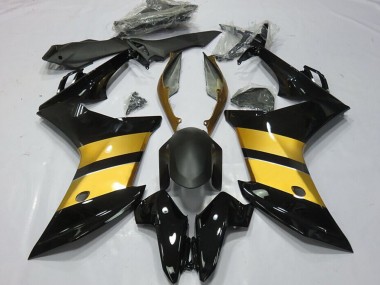 Gold Glänzendes Schwarz CBR Design 2011-2013 Honda CBR600F Motorrad Verkleidung