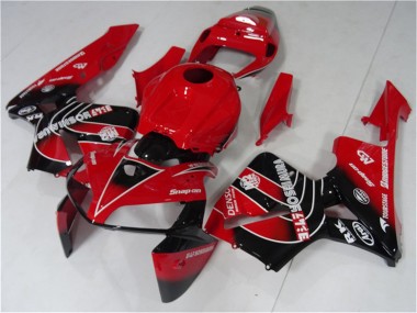 Rot Schwarz 2005-2006 Honda CBR600RR Motorrad Verkleidungen Kit