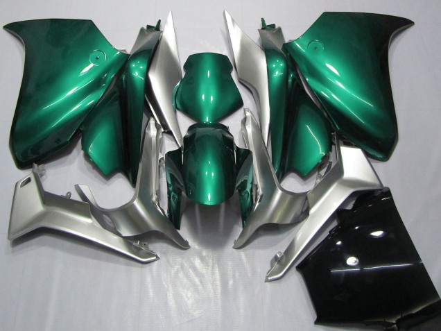 Silber Seafoam Grün 2010-2016 Honda VFR 1200 Motorrad Verkleidung