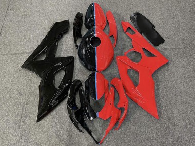 Glänzendes Schwarz und Rot 2005-2006 Suzuki GSXR 1000 Motorrad Verkleidung