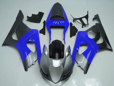 Blau Silber Schwarz 2003-2004 Suzuki GSXR 1000 Motorrad Verkleidung