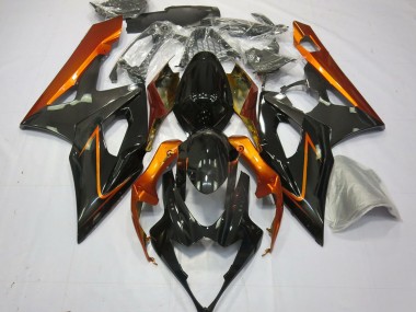 Burnt Orange Schwarz 2005-2006 Suzuki GSXR 1000 Motorrad Verkleidung
