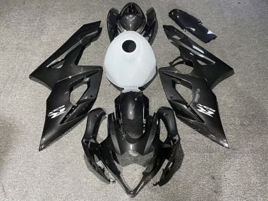 Carbonfaser Stil Glänzendes Weiß 2005-2006 Suzuki GSXR 1000 Motorrad Verkleidung