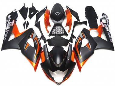 Orange Schwarz 2005-2006 Suzuki GSXR 1000 Motorrad Verkleidung