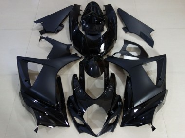 Glänzendes Schwarz Matt Schwarz 2007-2008 Suzuki GSXR 1000 Motorrad Verkleidung