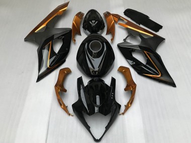 Glänzendes Schwarz Bronze 2005-2006 Suzuki GSXR 1000 Motorrad Verkleidung
