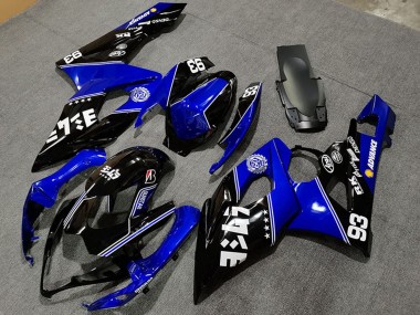 Blau Glänzendes Schwarz Weiß 2005-2006 Suzuki GSXR 1000 Motorrad Verkleidung