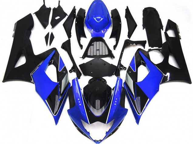 Blau Glänzendes Schwarz 2005-2006 Suzuki GSXR 1000 Motorrad Verkleidung