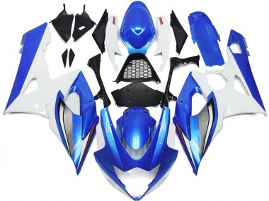 Weiß Blau 2005-2006 Suzuki GSXR 1000 Motorrad Verkleidung