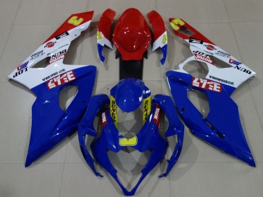 Weiß Rot Blau Gelb 2005-2006 Suzuki GSXR 1000 Motorrad Verkleidung