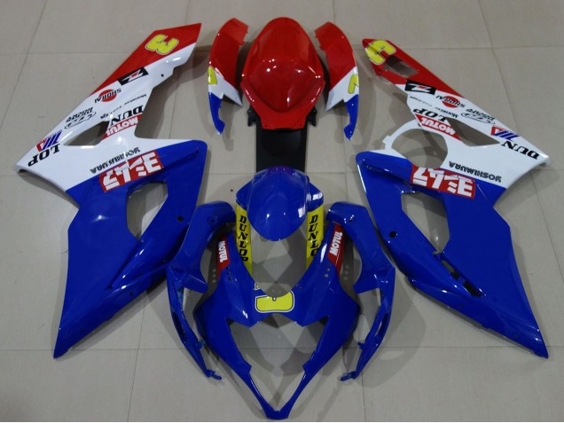 Weiß Rot Blau Gelb 2005-2006 Suzuki GSXR 1000 Motorrad Verkleidung