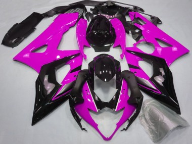 Rosa Glänzendes Schwarz 2005-2006 Suzuki GSXR 1000 Motorrad Verkleidung