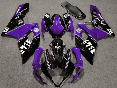 Lila Glänzendes Schwarz Weiß 2005-2006 Suzuki GSXR 1000 Motorrad Verkleidung