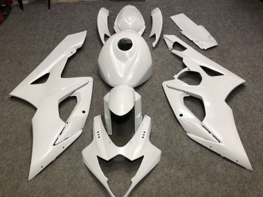 Glänzendes Weiß Schlichtes 2005-2006 Suzuki GSXR 1000 Motorrad Verkleidung