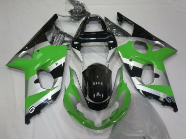 Grün Silber Glänzendes Schwarz OEM Stil 2000-2002 Suzuki GSXR 1000 Motorrad Verkleidung