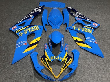Blau Gelb Schwarz Rizla 2005-2006 Suzuki GSXR 1000 Motorrad Verkleidung