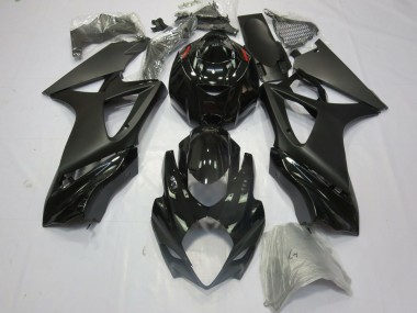 Glänzendes Schwarz Matt Schwarz 2007-2008 Suzuki GSXR 1000 Motorrad Verkleidung