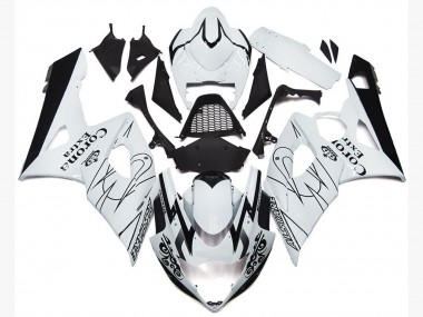 Weiß Schwarz Corona OEM Stil 2005-2006 Suzuki GSXR 1000 Motorrad Verkleidung
