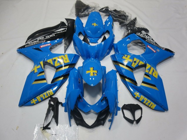 Blau Gold Schwarz Rizla 2009-2016 Suzuki GSXR 1000 Motorrad Verkleidung
