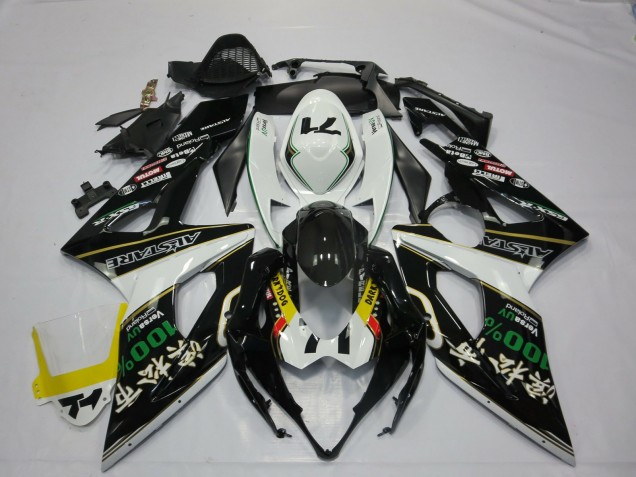 Weiß Schwarz Gelb Rot Grün RockStar 2005-2006 Suzuki GSXR 1000 Motorrad Verkleidung