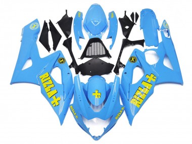 Blau Gelb Rizla 2005-2006 Suzuki GSXR 1000 Motorrad Verkleidung