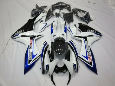 Weiß Blau Glänzendes Schwarz Alstare 2011-2024 Suzuki GSXR 600 / GSXR 750 Motorrad Verkleidung