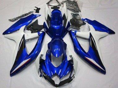 Weiß Blau Schwarz 2008-2010 Suzuki GSXR 600 / GSXR 750 Motorrad Verkleidung