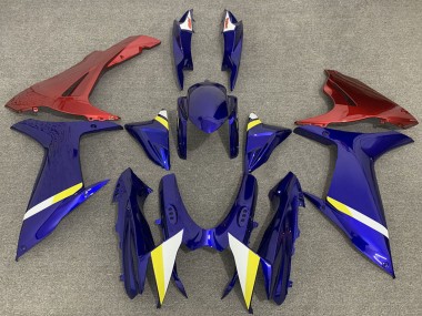 Blau mit Rot Lowers 2011-2024 Suzuki GSXR 600 / GSXR 750 Motorrad Verkleidung