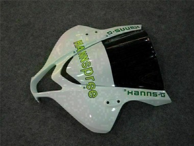 Weiß Grün Glänzendes Schwarz Hannspree 2007-2008 Honda CBR600RR Motorrad Verkleidung