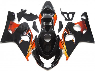 Glänzendes Schwarz Orange OEM Stil 2004-2005 Suzuki GSXR 600 / GSXR 750 Motorrad Verkleidung