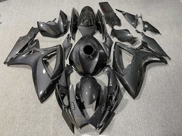 Schwarzer Carbonfaser Stil 2006-2007 Suzuki GSXR 600 / GSXR 750 Motorrad Verkleidung