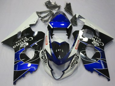 Weiß Blau Schwarz Corona Motul 2004-2005 Suzuki GSXR 600 / GSXR 750 Motorrad Verkleidung