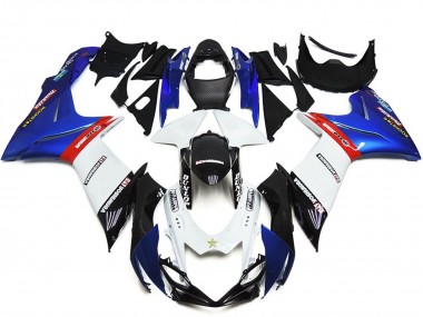Blau Weiß Rot 2011-2024 Suzuki GSXR 600 / GSXR 750 Abs Motorrad Verkleidungen